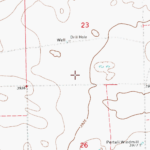 Topographic Map of 12791 Water Well, NM