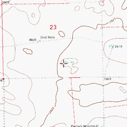 Topographic Map of 12810 Water Well, NM