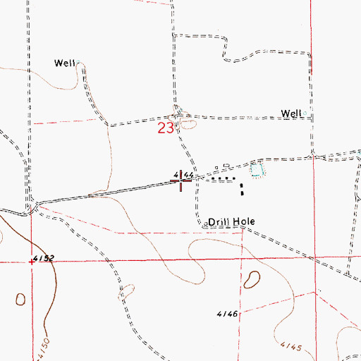 Topographic Map of 12705 Water Well, NM