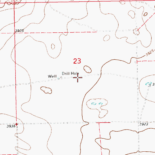 Topographic Map of 12792 Water Well, NM