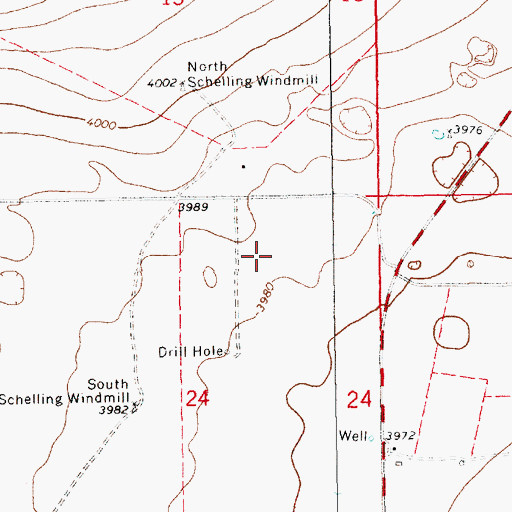 Topographic Map of 12799 Water Well, NM