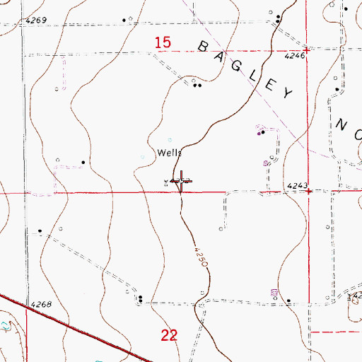 Topographic Map of 12647 Water Well, NM
