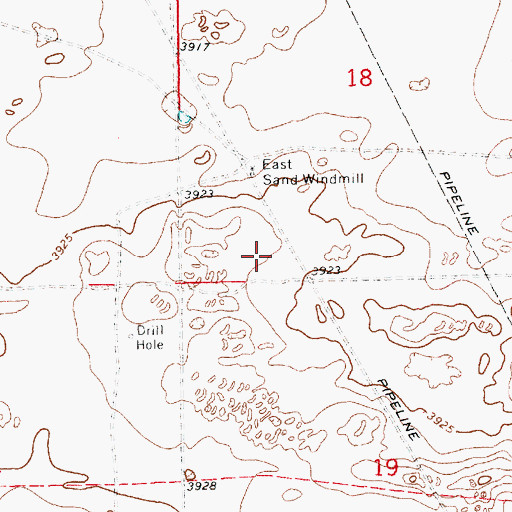 Topographic Map of 13401 Water Well, NM