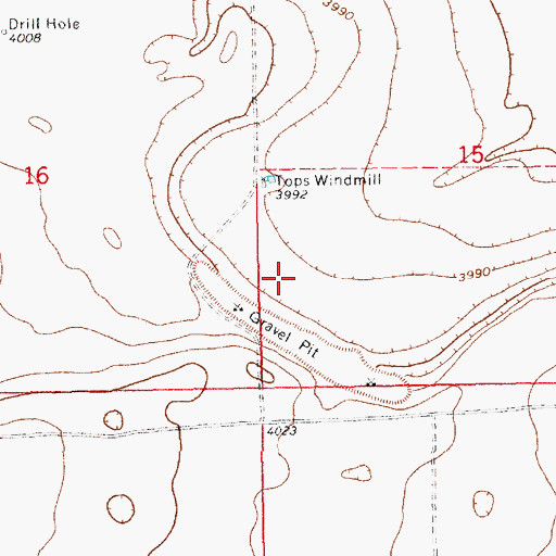Topographic Map of 12801 Water Well, NM