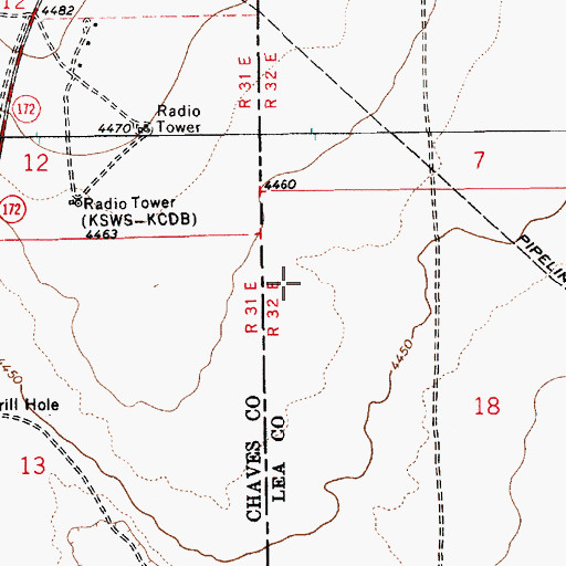 Topographic Map of 10648 Water Well, NM