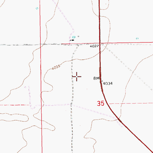 Topographic Map of 12609 Water Well, NM
