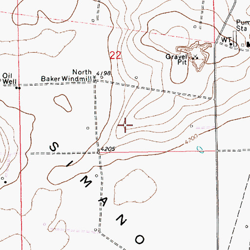 Topographic Map of 12864 Water Well, NM
