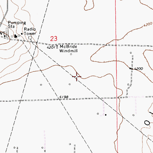 Topographic Map of 12595 Water Well, NM