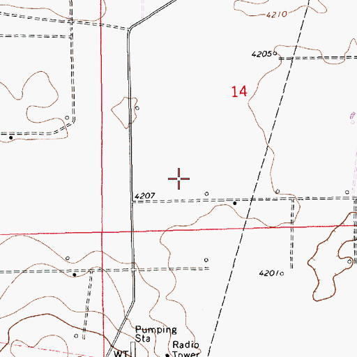 Topographic Map of 12862 Water Well, NM