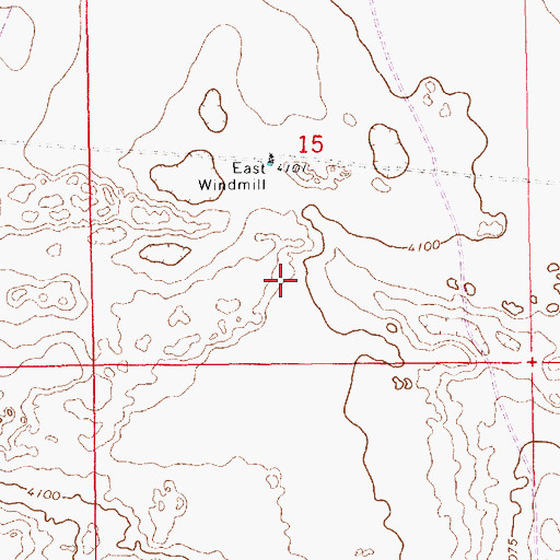 Topographic Map of 12605 Water Well, NM