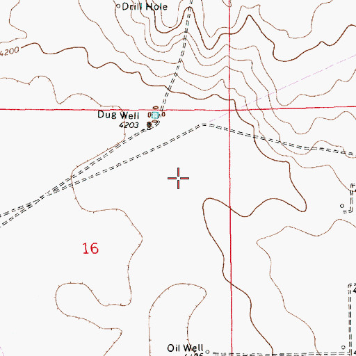 Topographic Map of 12588 Water Well, NM