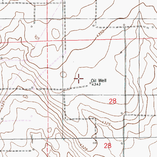 Topographic Map of 12526 Water Well, NM