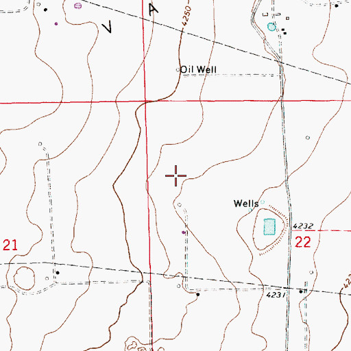 Topographic Map of 12533 Water Well, NM
