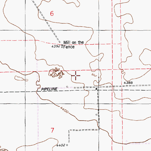 Topographic Map of 12517 Water Well, NM