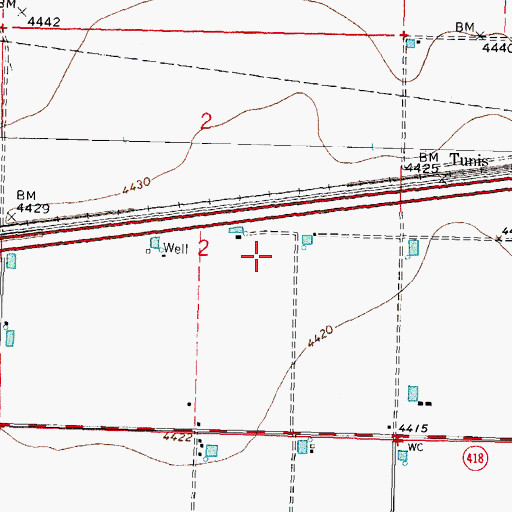 Topographic Map of 00584 Water Well, NM