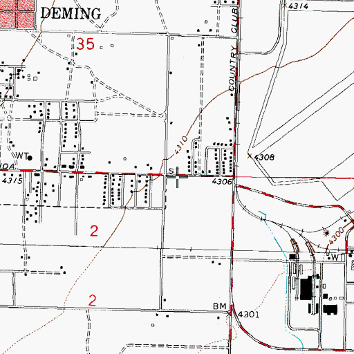 Topographic Map of 10159 Water Well, NM