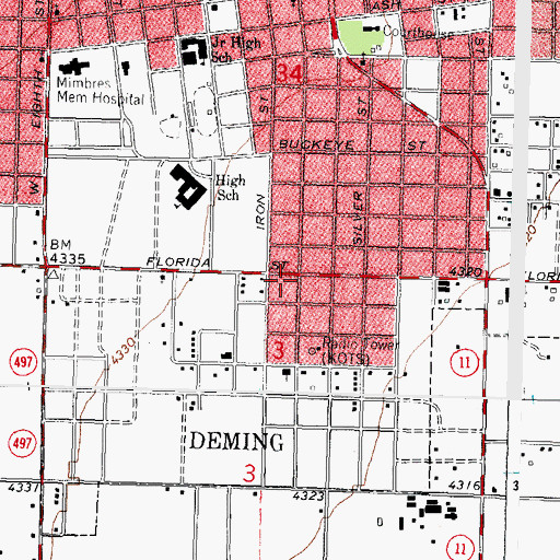 Topographic Map of 10164 Water Well, NM