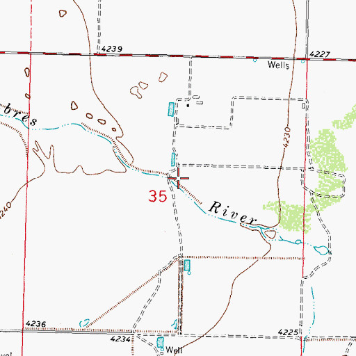 Topographic Map of 10079 Water Well, NM