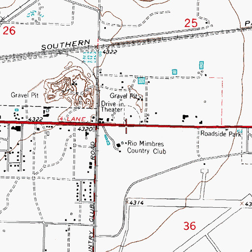 Topographic Map of 10086 Water Well, NM