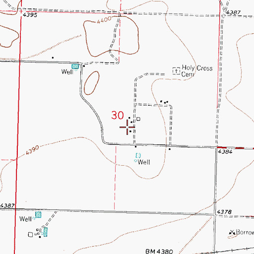 Topographic Map of 00124 Water Well, NM