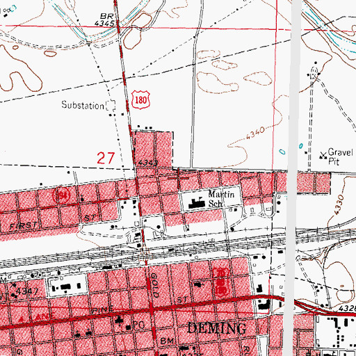 Topographic Map of 10092 Water Well, NM