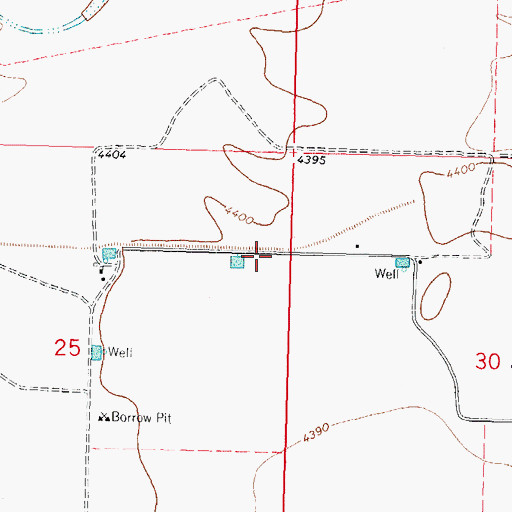 Topographic Map of 10098 Water Well, NM