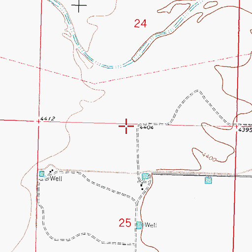Topographic Map of 10097 Water Well, NM