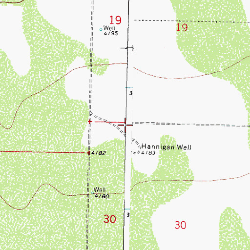 Topographic Map of 01598 Water Well, NM