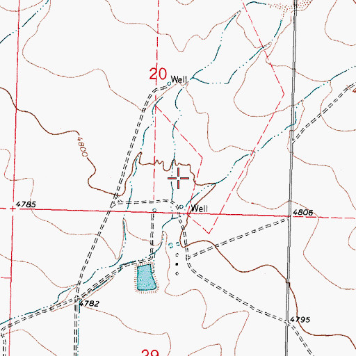 Topographic Map of 01288 Water Well, NM