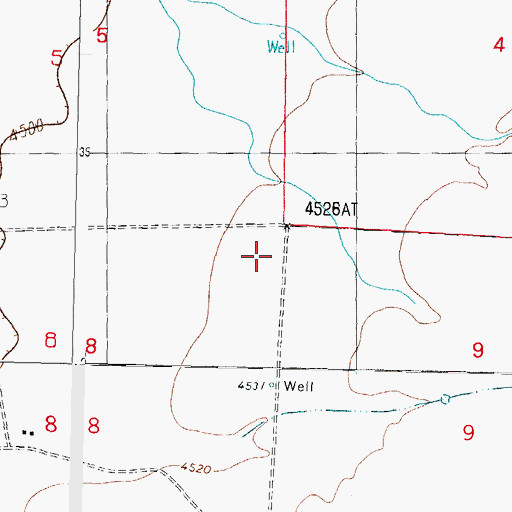 Topographic Map of 10013 Water Well, NM