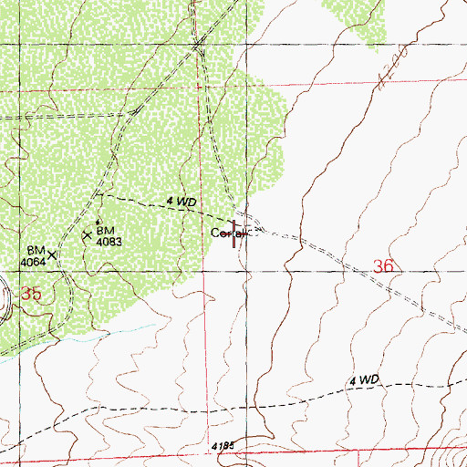 Topographic Map of Patterson Corral, AZ