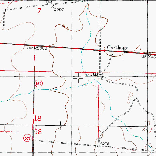 Topographic Map of 10049 Water Well, NM