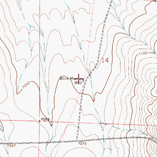 Topographic Map of Bone Mocho Water Well, NM