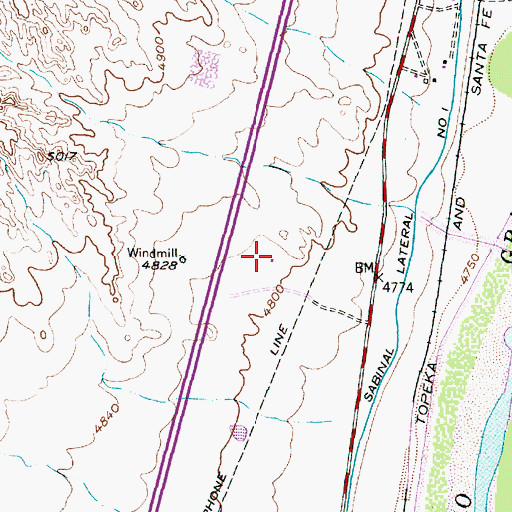 Topographic Map of RG 35908 Water Well, NM