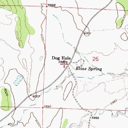Topographic Map of Dog Hole Water Well, NM