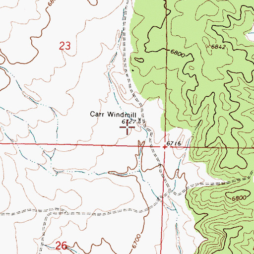 Topographic Map of Karr Windmill Water Well, NM