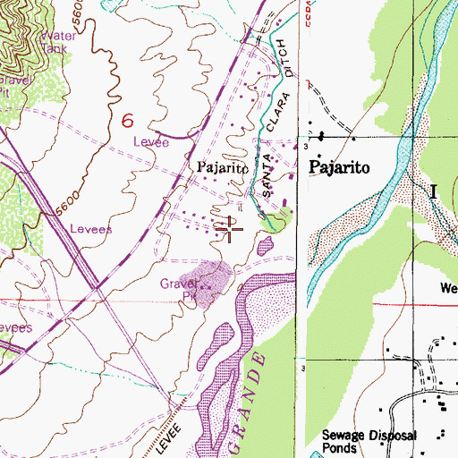 Topographic Map of 10159 Water Well, NM