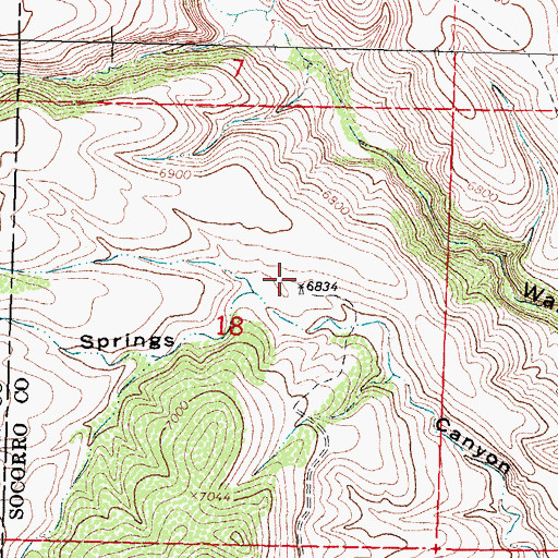 Topographic Map of Rock Spring Water Well, NM
