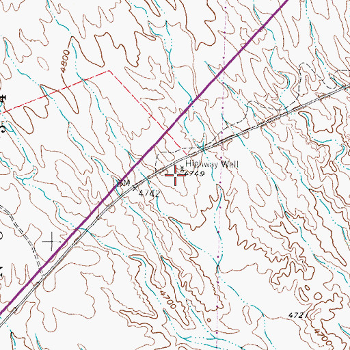 Topographic Map of 10057 Water Well, NM
