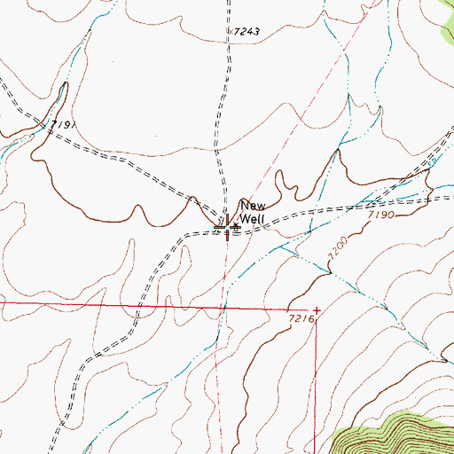 Topographic Map of Newest Water Well, NM