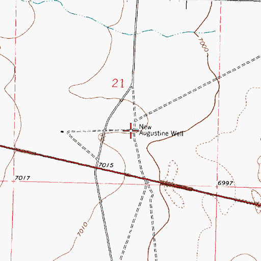Topographic Map of Newaugusti Water Well, NM