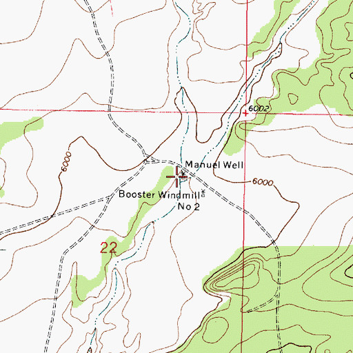 Topographic Map of Manuel Water Well, NM