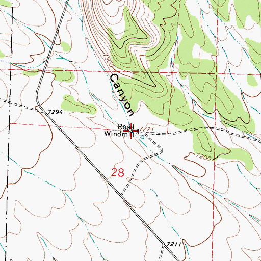 Topographic Map of Road Wind Mill Water Well, NM