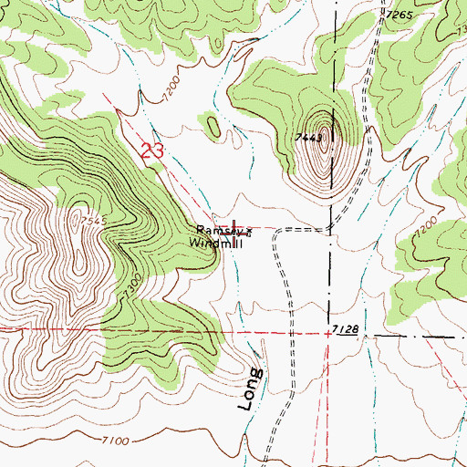 Topographic Map of Ramsey Windmill Water Well, NM