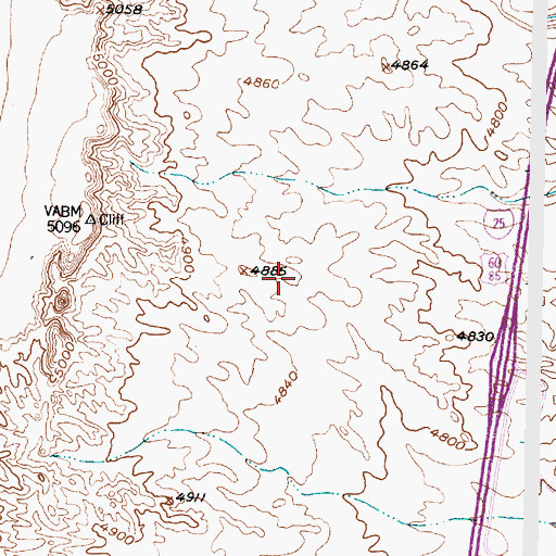 Topographic Map of Sevilleta Water Well, NM