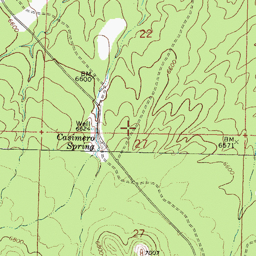 Topographic Map of Martin Well, NM