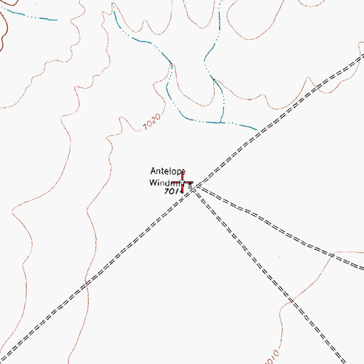 Topographic Map of Antelope Water Well, NM