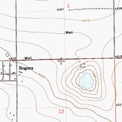 Topographic Map of 11101 Water Well, NM