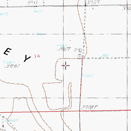 Topographic Map of 11611 Water Well, NM