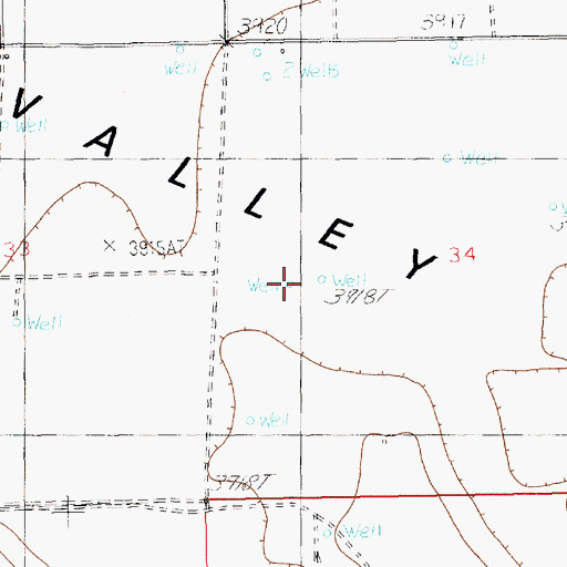 Topographic Map of 10121 Water Well, NM